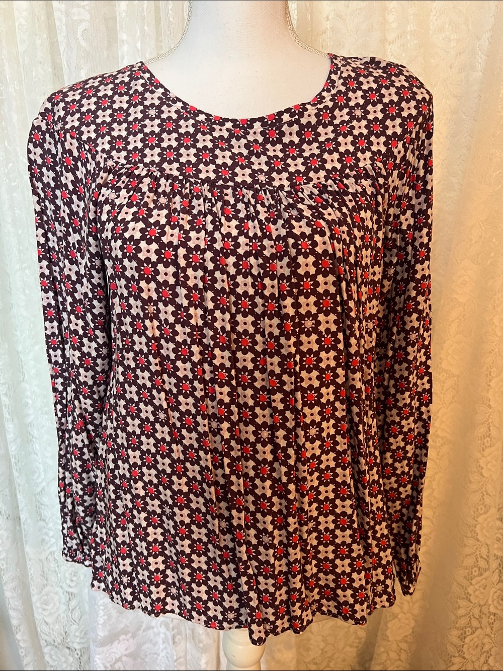 LOFT Floral Peasant Top